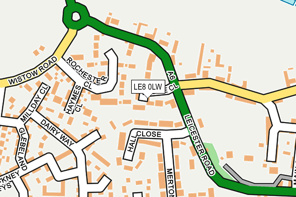 LE8 0LW map - OS OpenMap – Local (Ordnance Survey)