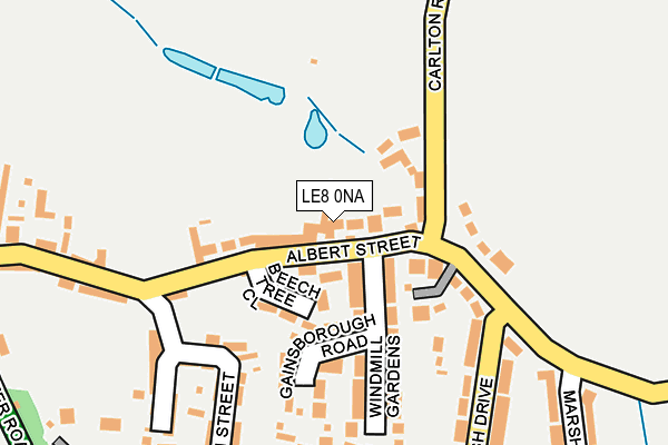 LE8 0NA map - OS OpenMap – Local (Ordnance Survey)