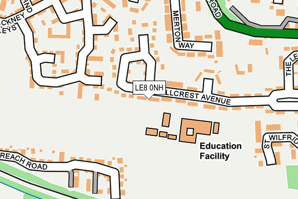 LE8 0NH map - OS OpenMap – Local (Ordnance Survey)