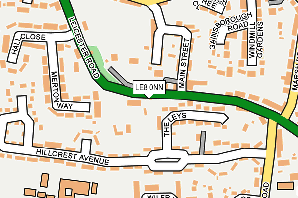 LE8 0NN map - OS OpenMap – Local (Ordnance Survey)