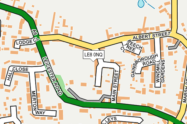 LE8 0NQ map - OS OpenMap – Local (Ordnance Survey)