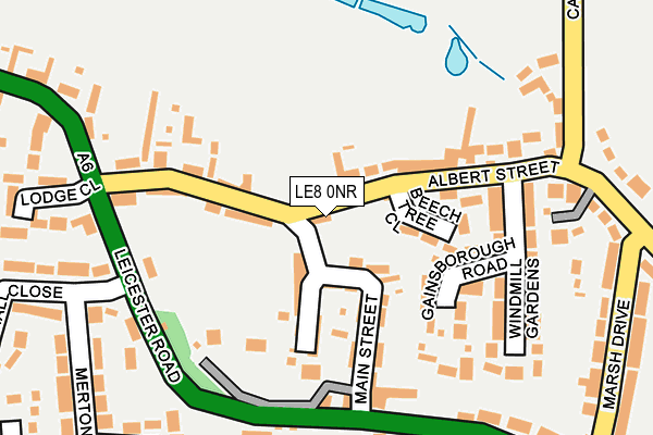 LE8 0NR map - OS OpenMap – Local (Ordnance Survey)