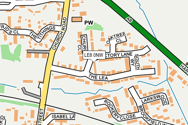 LE8 0NW map - OS OpenMap – Local (Ordnance Survey)