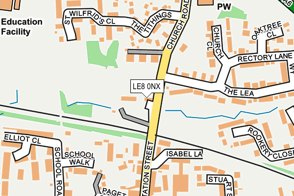 LE8 0NX map - OS OpenMap – Local (Ordnance Survey)