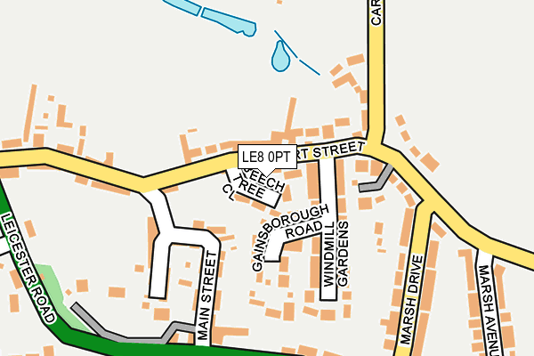 LE8 0PT map - OS OpenMap – Local (Ordnance Survey)