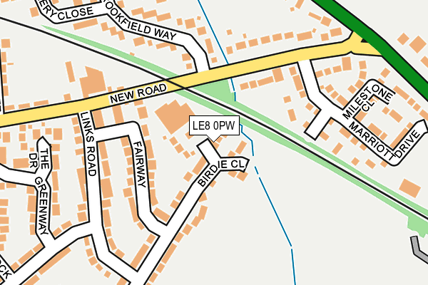 LE8 0PW map - OS OpenMap – Local (Ordnance Survey)