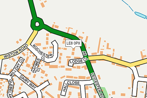 LE8 0PX map - OS OpenMap – Local (Ordnance Survey)