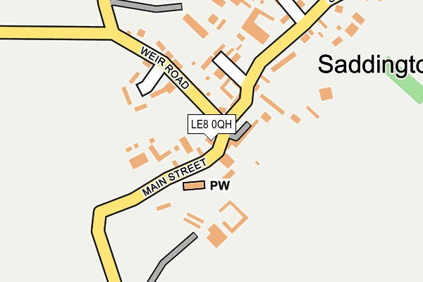 LE8 0QH map - OS OpenMap – Local (Ordnance Survey)