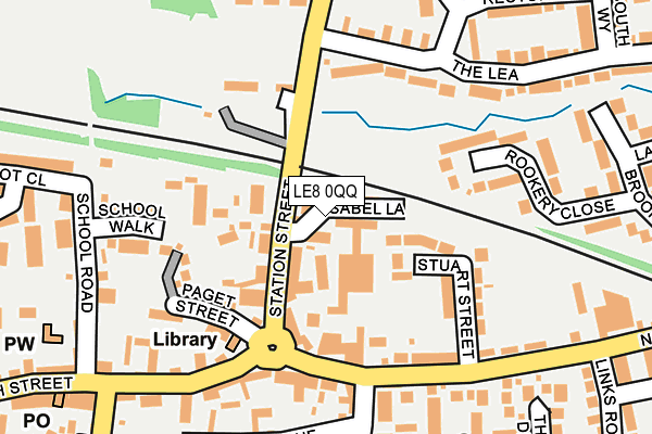 LE8 0QQ map - OS OpenMap – Local (Ordnance Survey)