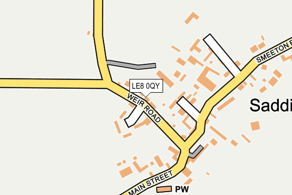 LE8 0QY map - OS OpenMap – Local (Ordnance Survey)