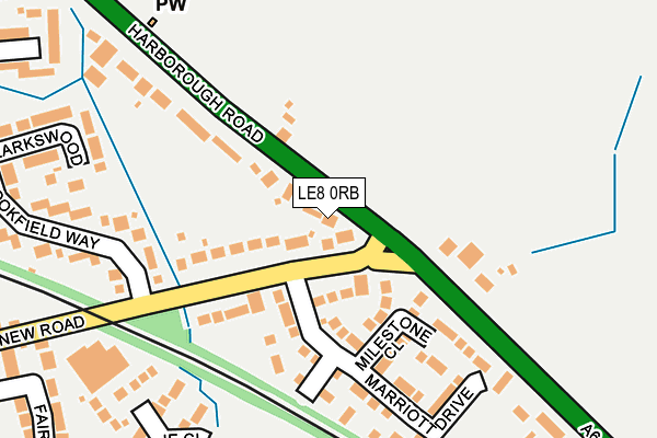 LE8 0RB map - OS OpenMap – Local (Ordnance Survey)