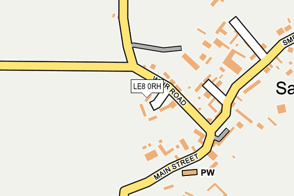 LE8 0RH map - OS OpenMap – Local (Ordnance Survey)