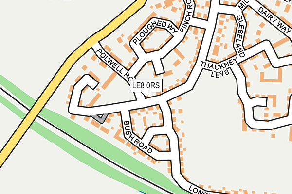 LE8 0RS map - OS OpenMap – Local (Ordnance Survey)