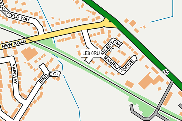 LE8 0RU map - OS OpenMap – Local (Ordnance Survey)