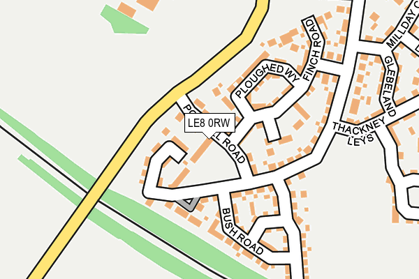 LE8 0RW map - OS OpenMap – Local (Ordnance Survey)