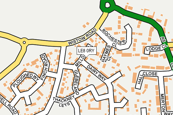 LE8 0RY map - OS OpenMap – Local (Ordnance Survey)