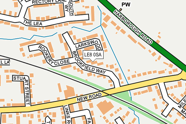 LE8 0SA map - OS OpenMap – Local (Ordnance Survey)