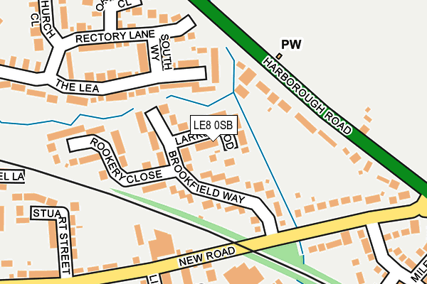 LE8 0SB map - OS OpenMap – Local (Ordnance Survey)