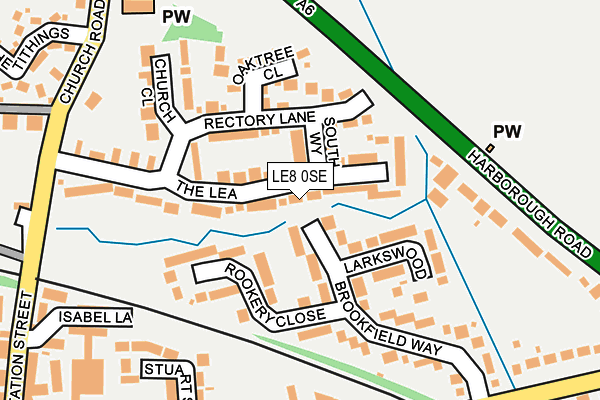 LE8 0SE map - OS OpenMap – Local (Ordnance Survey)