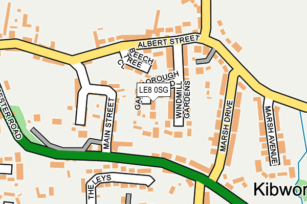 LE8 0SG map - OS OpenMap – Local (Ordnance Survey)