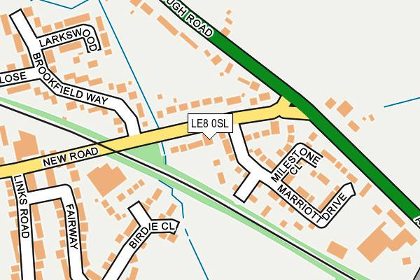 LE8 0SL map - OS OpenMap – Local (Ordnance Survey)