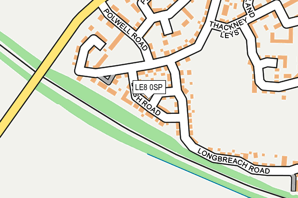 LE8 0SP map - OS OpenMap – Local (Ordnance Survey)