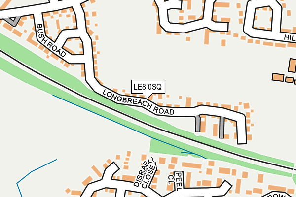 LE8 0SQ map - OS OpenMap – Local (Ordnance Survey)