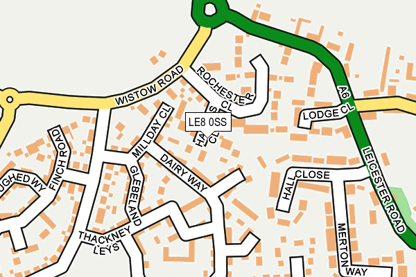LE8 0SS map - OS OpenMap – Local (Ordnance Survey)