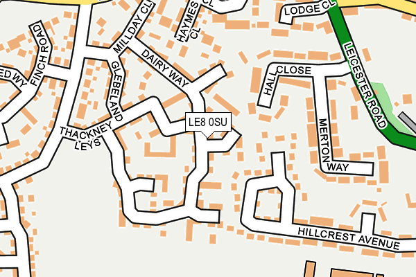 LE8 0SU map - OS OpenMap – Local (Ordnance Survey)
