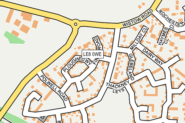 LE8 0WE map - OS OpenMap – Local (Ordnance Survey)