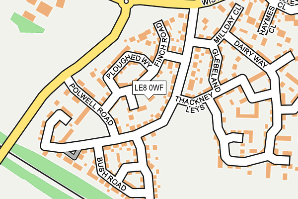 LE8 0WF map - OS OpenMap – Local (Ordnance Survey)