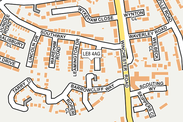 LE8 4AG map - OS OpenMap – Local (Ordnance Survey)