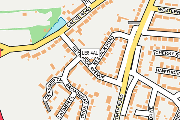 LE8 4AL map - OS OpenMap – Local (Ordnance Survey)
