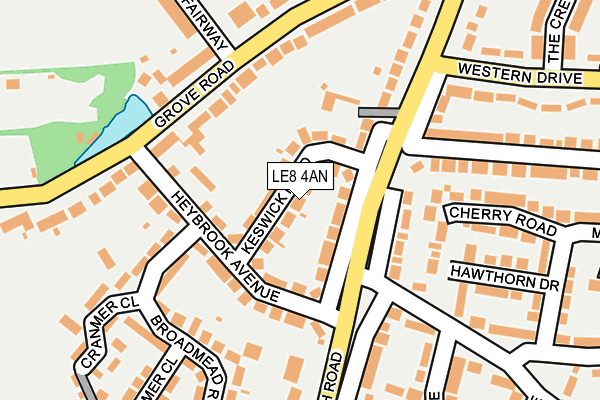 LE8 4AN map - OS OpenMap – Local (Ordnance Survey)