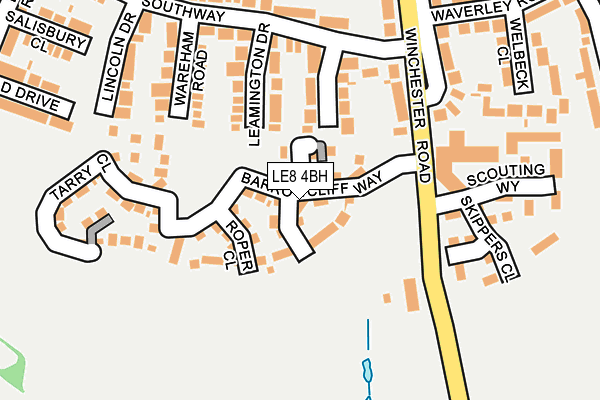 LE8 4BH map - OS OpenMap – Local (Ordnance Survey)