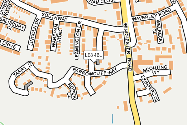LE8 4BL map - OS OpenMap – Local (Ordnance Survey)