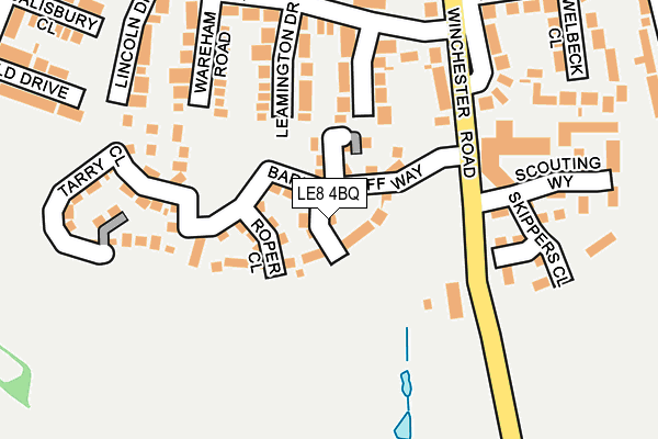 LE8 4BQ map - OS OpenMap – Local (Ordnance Survey)