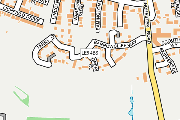 LE8 4BS map - OS OpenMap – Local (Ordnance Survey)