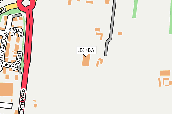 LE8 4BW map - OS OpenMap – Local (Ordnance Survey)