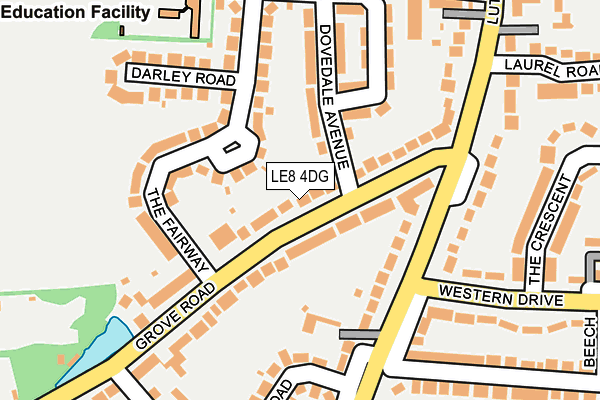 LE8 4DG map - OS OpenMap – Local (Ordnance Survey)