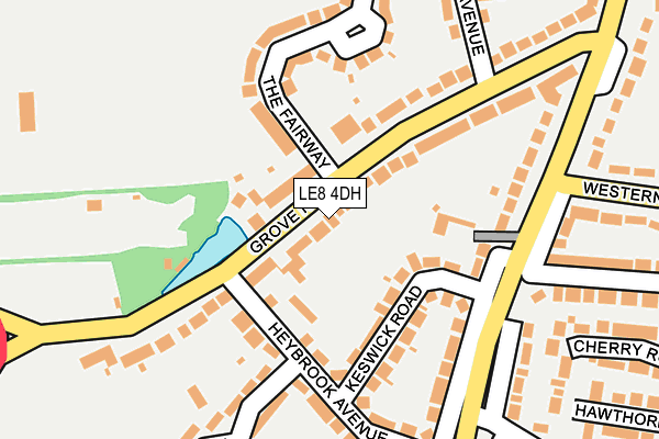 LE8 4DH map - OS OpenMap – Local (Ordnance Survey)