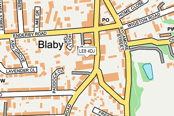 LE8 4DJ map - OS OpenMap – Local (Ordnance Survey)