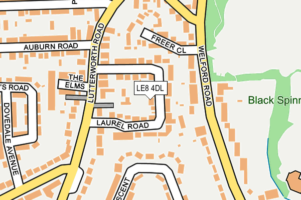 LE8 4DL map - OS OpenMap – Local (Ordnance Survey)