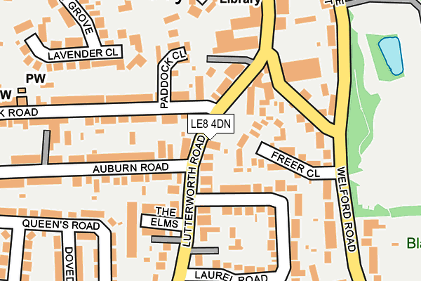 LE8 4DN map - OS OpenMap – Local (Ordnance Survey)