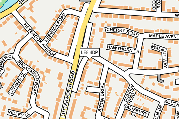 LE8 4DP map - OS OpenMap – Local (Ordnance Survey)