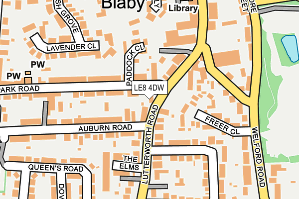 LE8 4DW map - OS OpenMap – Local (Ordnance Survey)