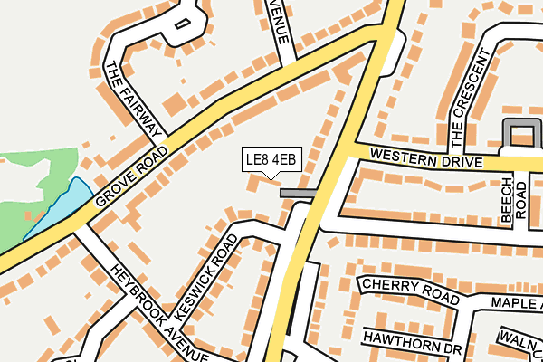 LE8 4EB map - OS OpenMap – Local (Ordnance Survey)
