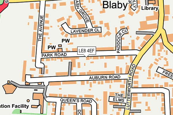 Map of EL PROPERTIES LEICESTER LIMITED at local scale