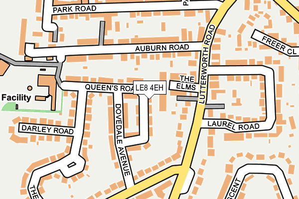 LE8 4EH map - OS OpenMap – Local (Ordnance Survey)