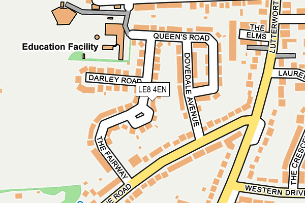 LE8 4EN map - OS OpenMap – Local (Ordnance Survey)